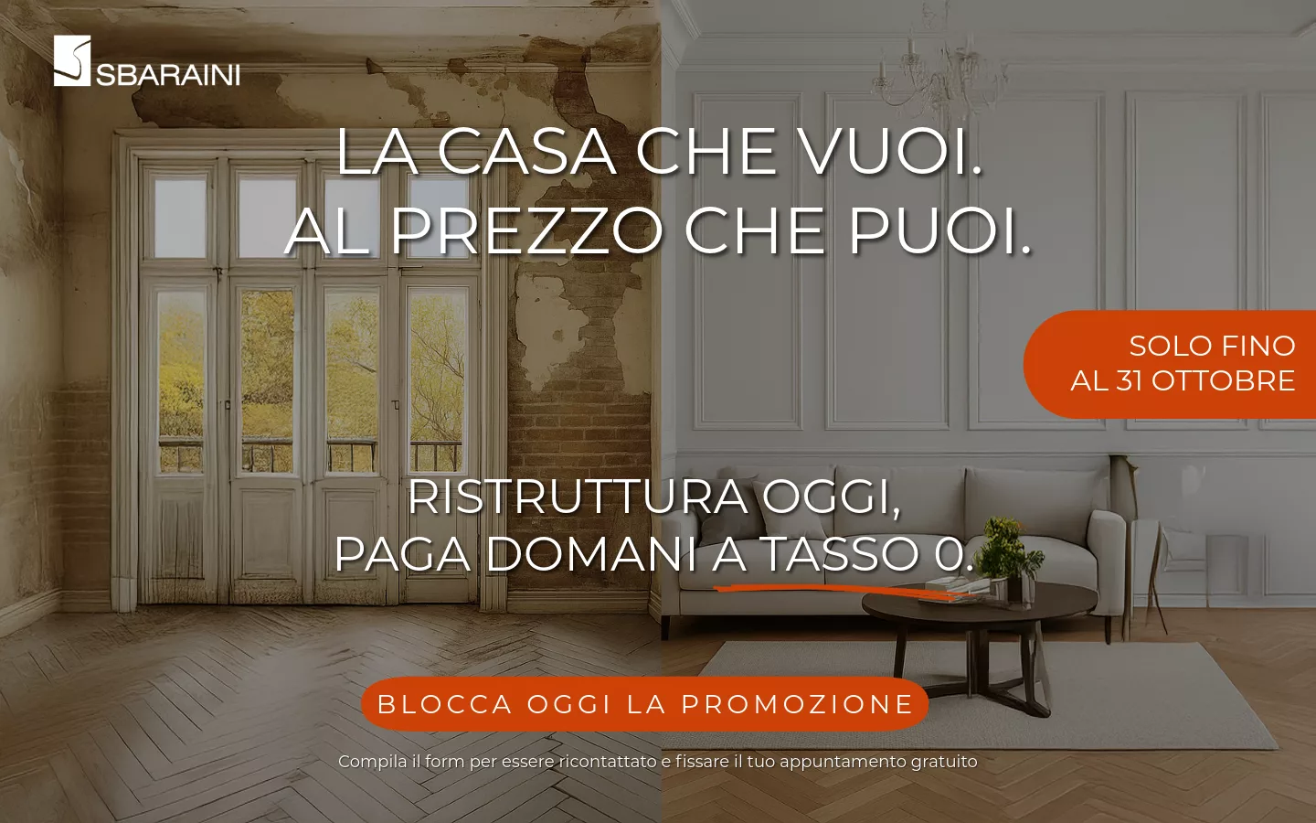 Finanziamento ristrutturazione casa e mobili a tasso zero